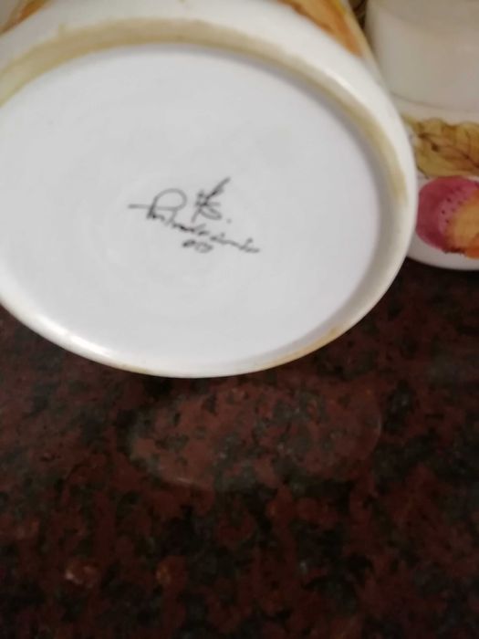 Conjunto Decoração Cozinha/Potes-artesanato-Pintado à mão-assinado