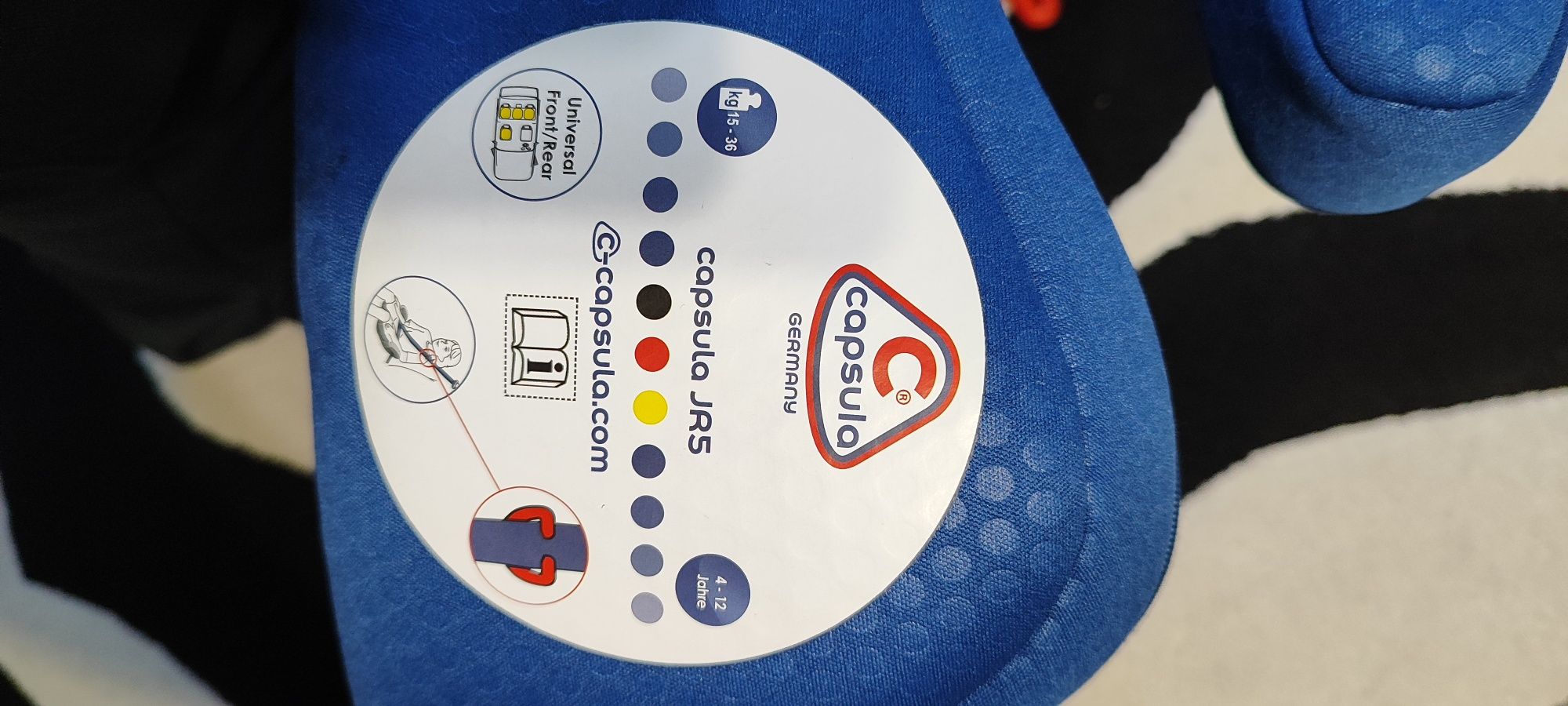 Автокрісло бустер JR5, Capsula, 15-36kg, 4-12років
