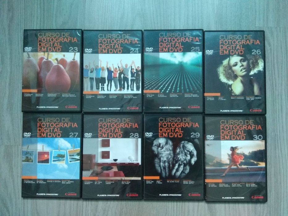 Curso de fotografia digital em DVD - 30 DVDs NOVOS