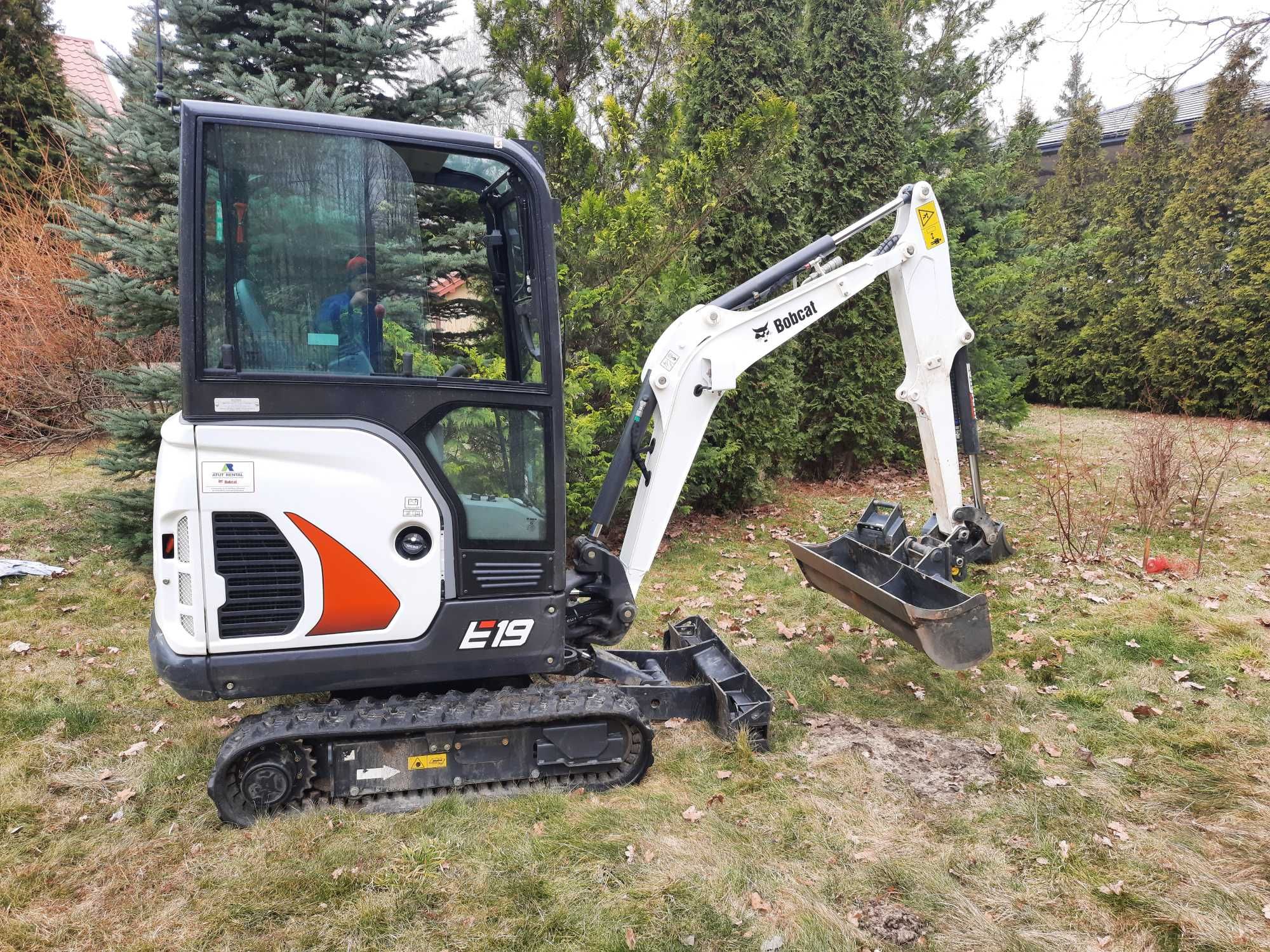 wypożyczalnia wynajem minikoparka mini koparka 1500/tydzień jcb bobcat