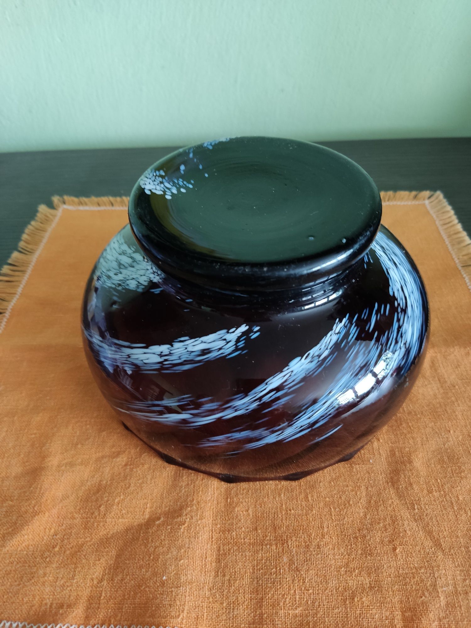 salaterka szklana fioletowa 16cm