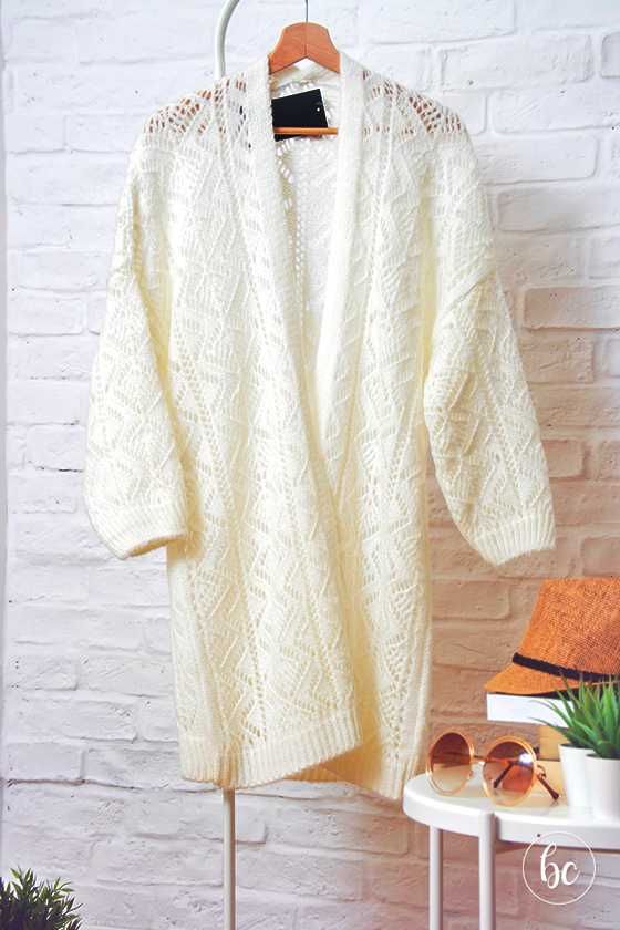 Sweter Pola rozmiar oversize biały | likwidacja sklepu
