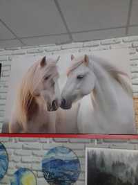 картина велика Білі коні,кохання, 137*90 см
