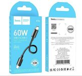 Короткий кабель для Power Bank Type-C—Type-C 60W / Быстрая Зарядка