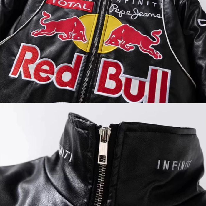 шкіряна куртка Red bull racing black