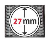 Kapsle na monety 2zł GN (27mm) w pudełku fasonowym - 100 sztuk
