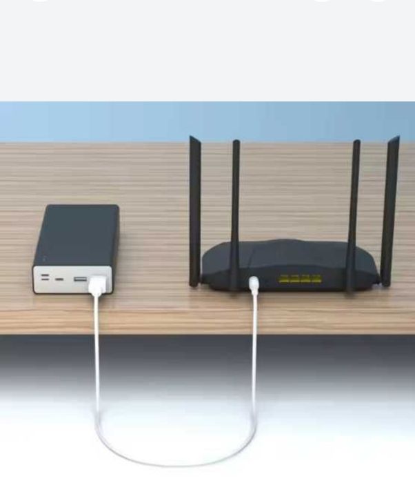 Кабель живлення роутера та  маршрутизатора від павербанку 5V 9V 12V