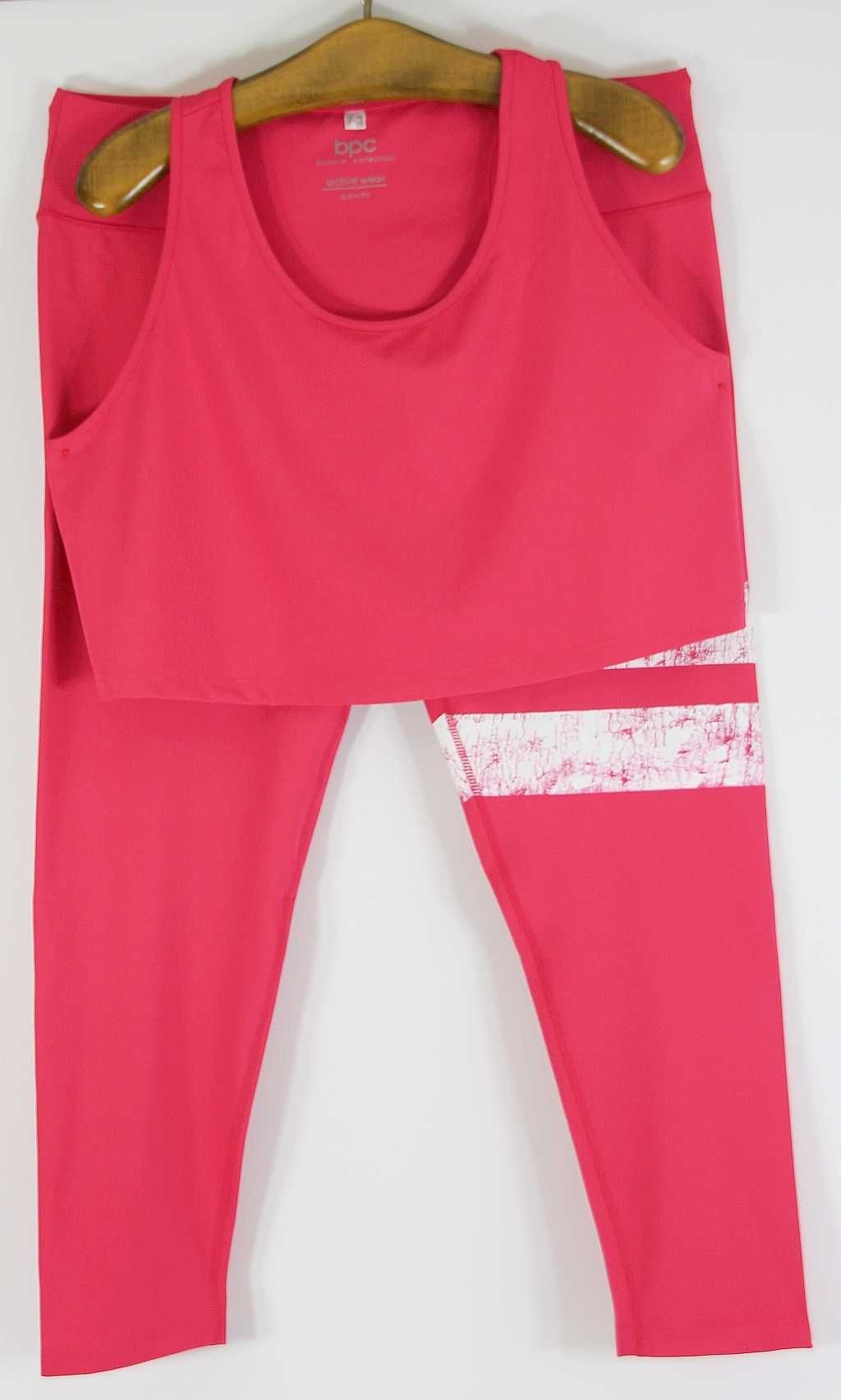 Leggins z bluzką komplet kolor róż-pink R 48/50