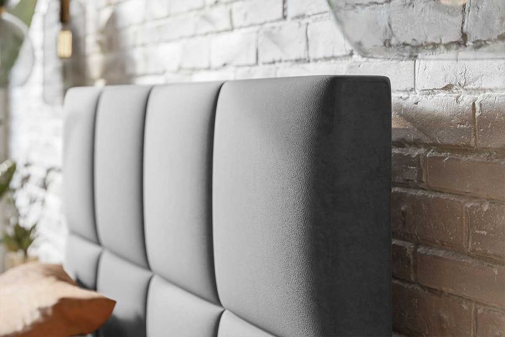 Łóżko tapicerowane Slim1 szare 180x200 Stelaż + pojemnik dużo kolorów