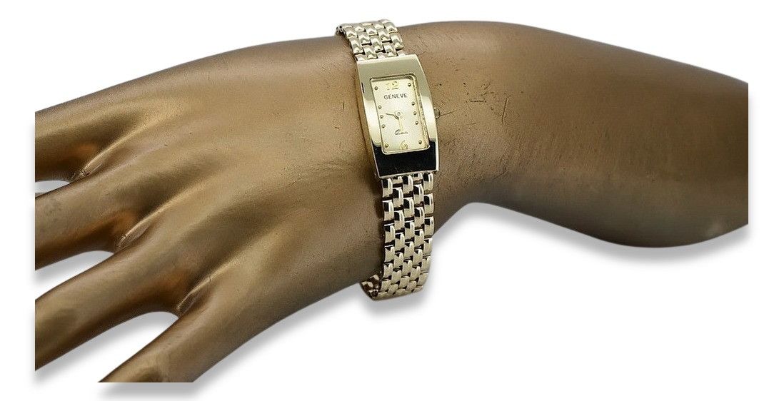 Złoty zegarek z bransoletą damską 14k Geneve lw090y&lbw004y Gdańsk