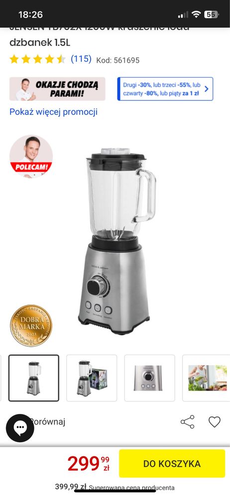 NOWY blender kielichiwy