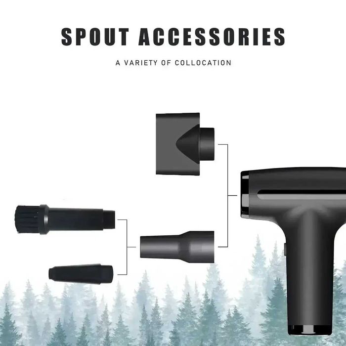 Акумуляторний фен для сушіння та укладки волосся FT01 чорний