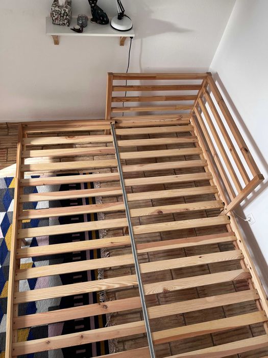 cama solteiro/casal TARVA IKEA 80/160x200, 2 colchões, 2 sobrecolchões