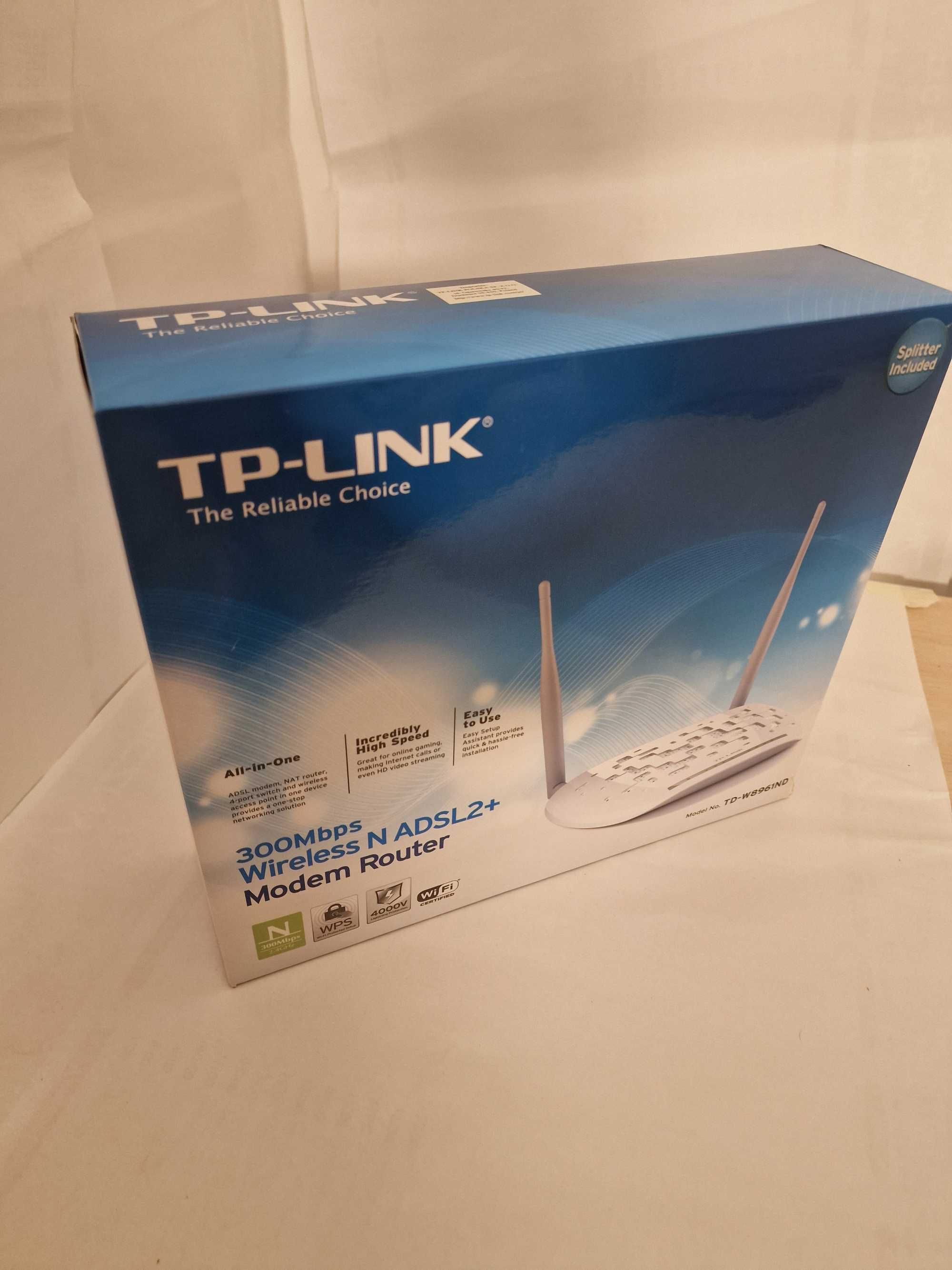 Router modem bezprzewodowy TP-LINK 300Mbps ADSL2+ TD-W8961ND