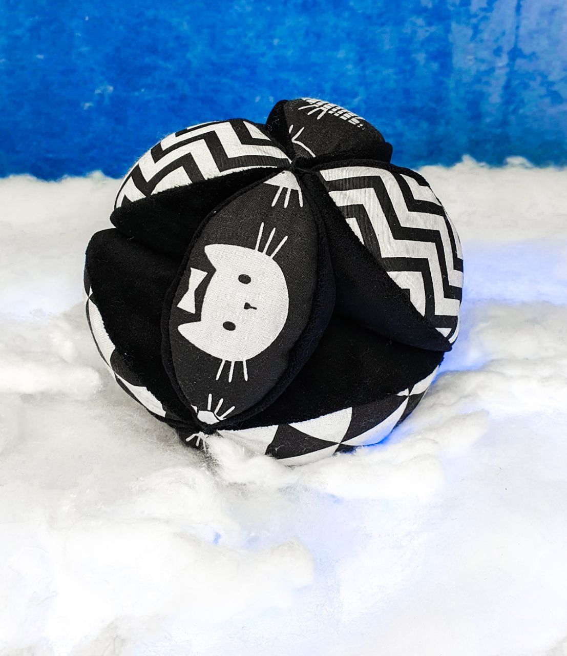 Мяч Черный кот развивающий Монтессори для ребёнка Розвиваюча іграшка