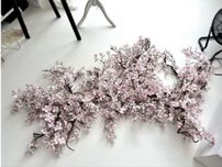 Sztuczna Gałąź jabłoni - 160 cm - RÓŻOWA fotograf Encza enczastore
