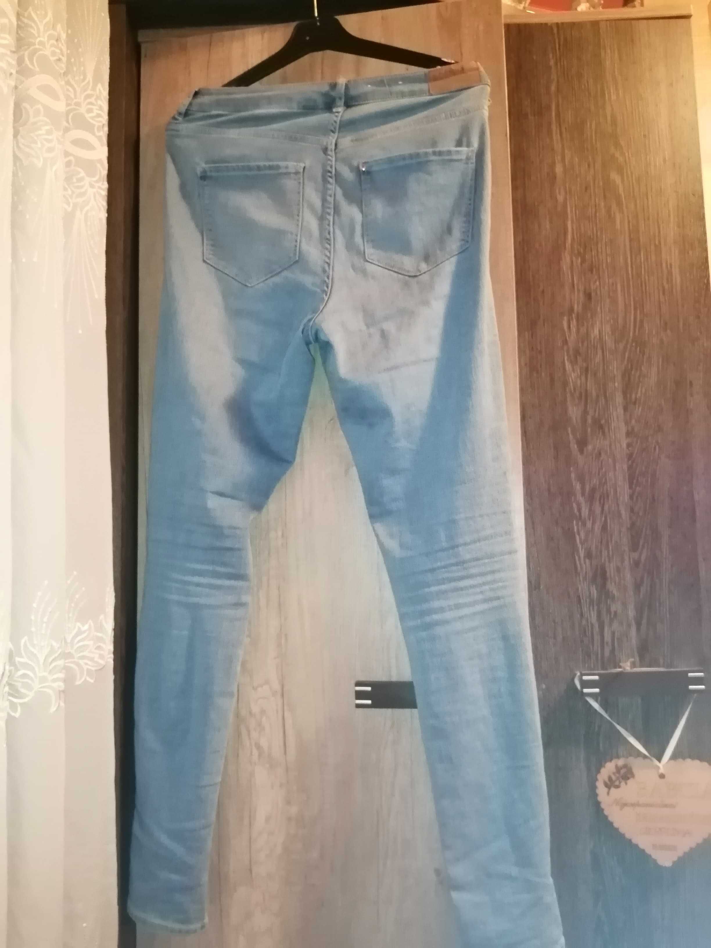 Jeansy wysoki stan xl