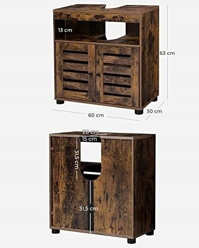 Szafka pod umywalkę rustykalna Loft 60cm półka