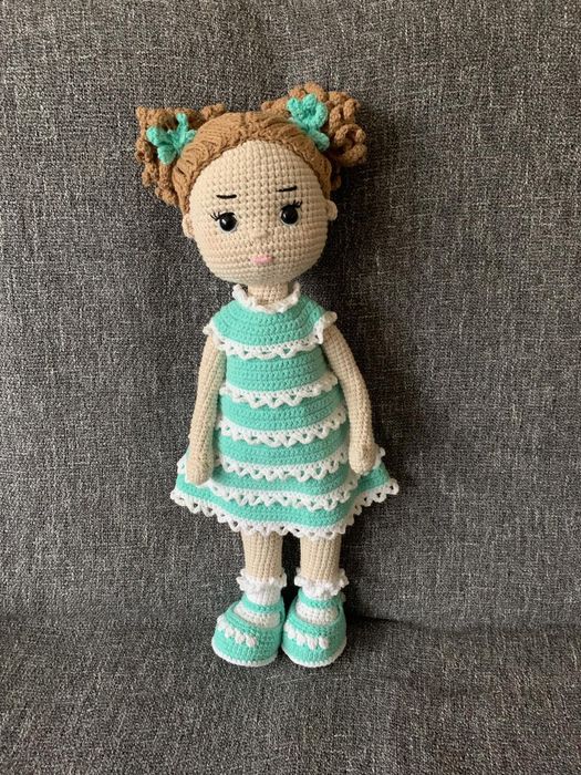 Lalka pluszak maskotka na szydełku, bawełna, cudna :)