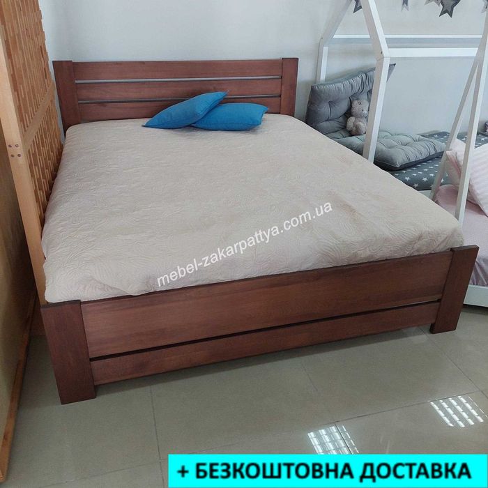 Ліжко деревяне массив 90,120,140,160,180х200. Кровать двуспальная бук.