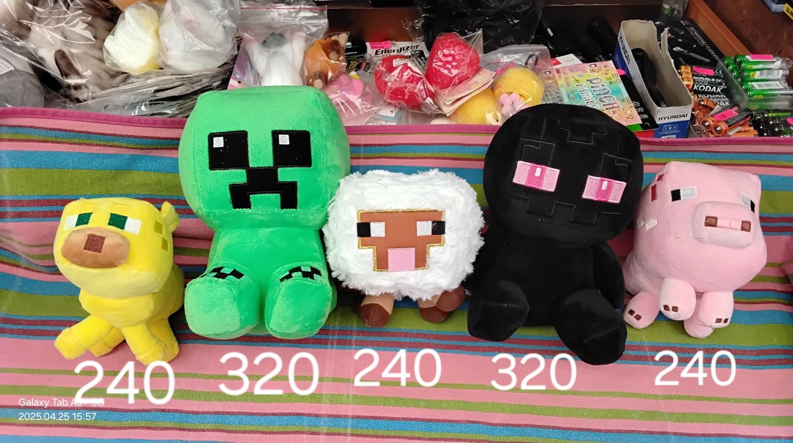 Майнкрафт minecraft криппер эндермен стив зомби оцелот овечка свинка