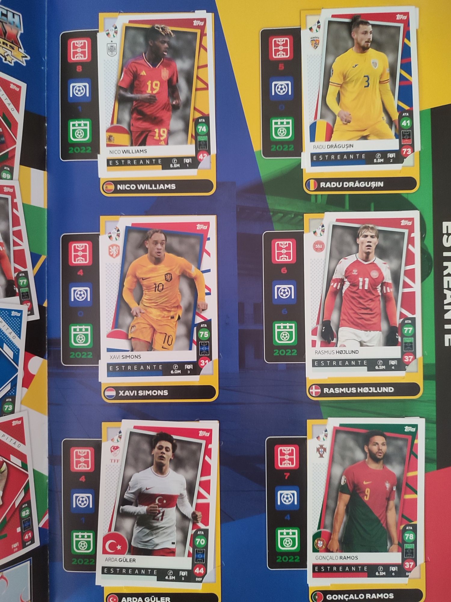 Caderneta Completa Exclusiva Match Attax TOPPS Euro 2024