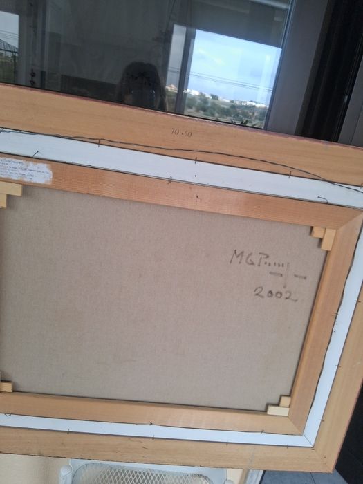 Quadro a oleo sobre tela  assinado Manuel Gregório Pereira