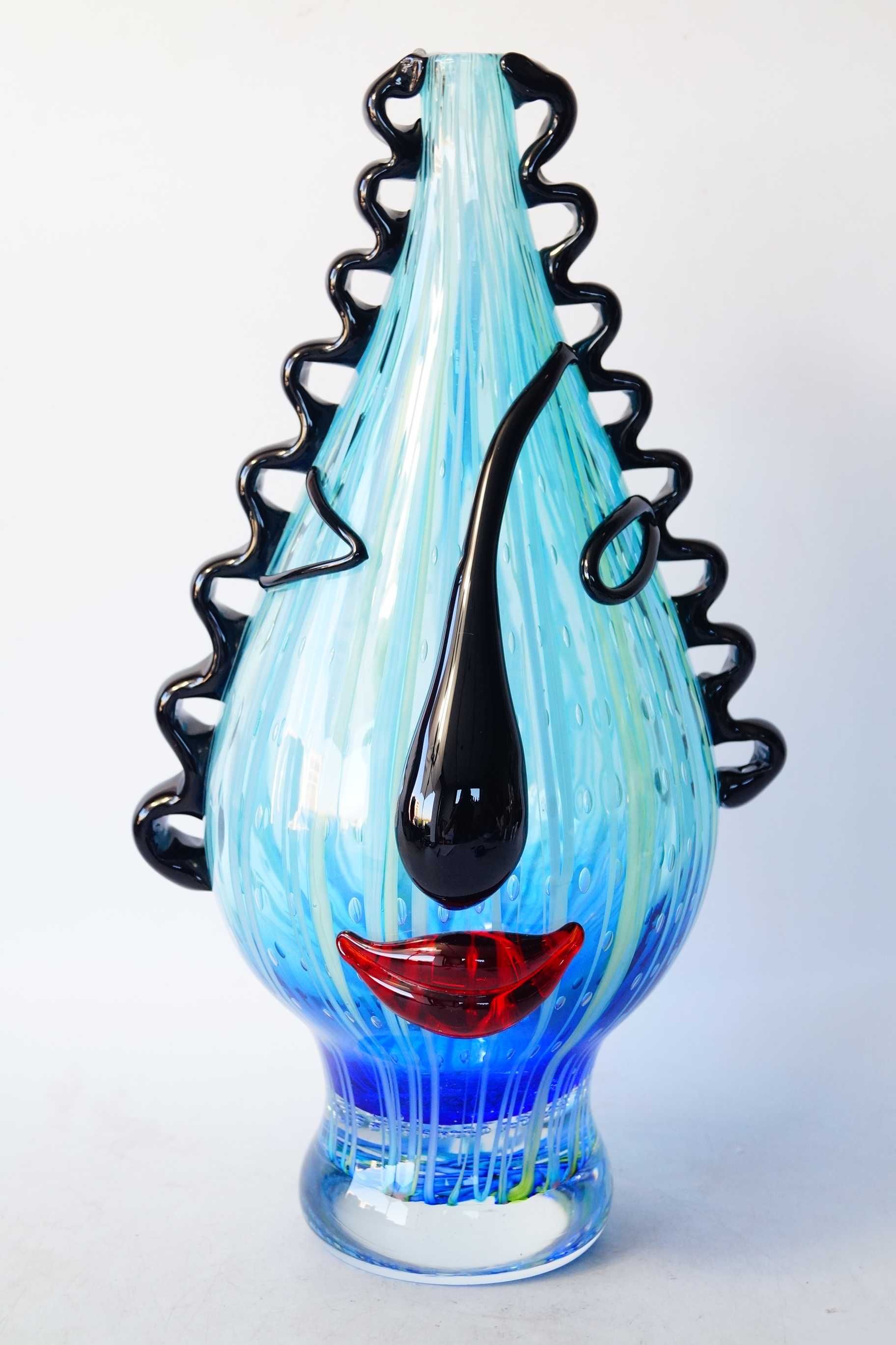 Wazon szkło murano style TWARZ design ciekawa forma