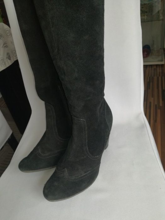 Kozaki skórzane buty wiosenne oficerki przejściowe damskie 39 skóra