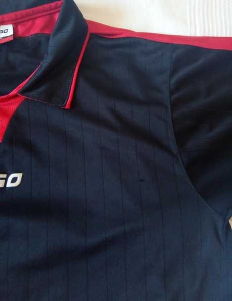 Bluzka z kołnierzykiem czarno-czerwona, r XL, ViGo