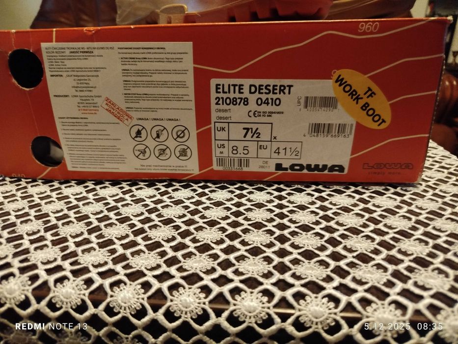 Buty LOWA ELITE DESERT Ws-Wtu roz. 41,5 nowe