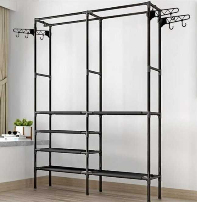 Універсальна тимчасова шафа вішалка стійка для одягу і взуття