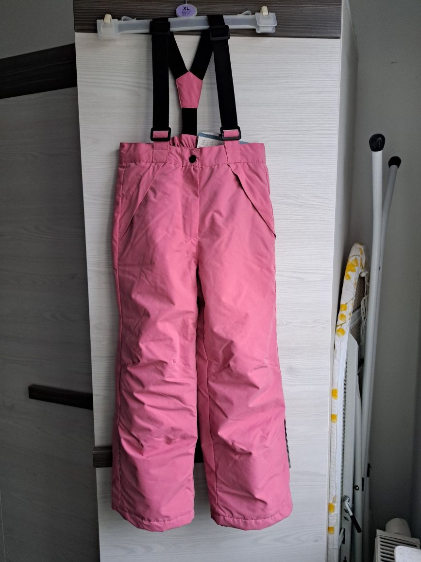Nowe spodnie zimowe,narciarskie dziewczęce 110/116cm.