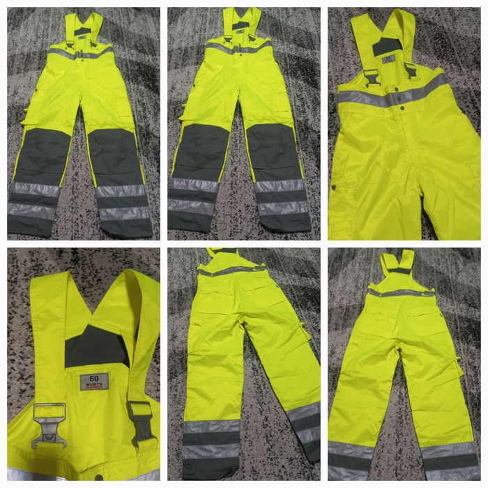 Классный Новый Рабочий теплый комбинезон WURTH 50р.  Полупояс 48 см, Д