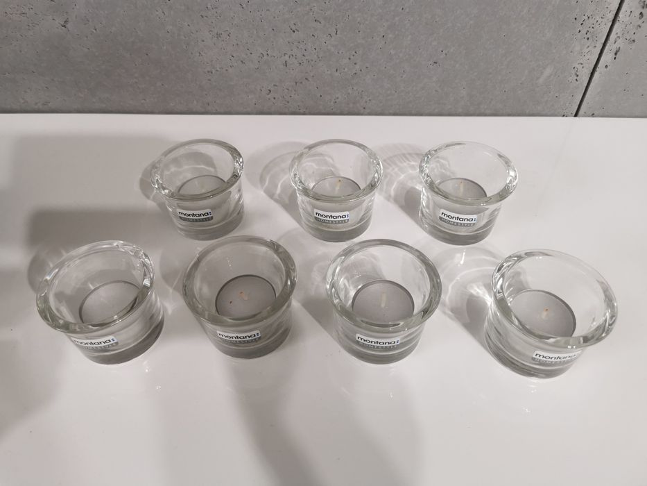 Świeczniki szklane, podgrzewacz