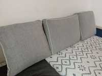 Szare. poduszki, oparcia na sofę, kanapę, 3 sztuki