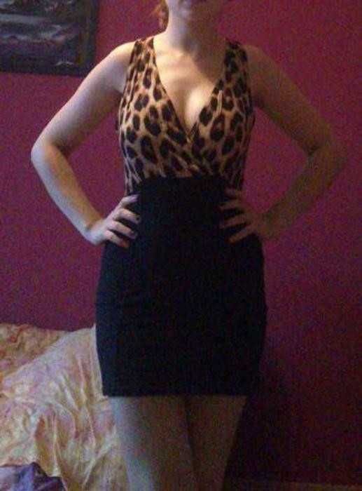 Sukienka mikołajki święta jesienna imprezowa panterkowa wieczorowa