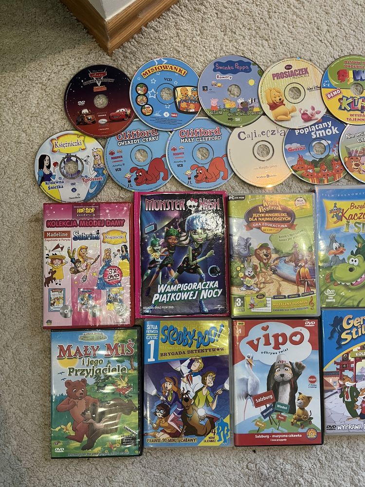 Zbiór bajek, gier i piosenek dla dzieci na dvd, cd, pc