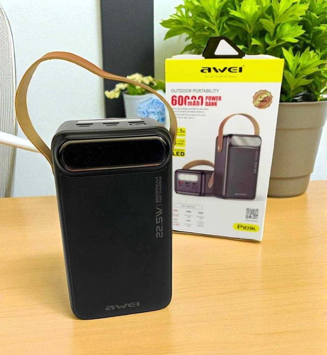 Зовнішній акумулятор 60000 мАг – зарядка для всіх гаджетів power bank