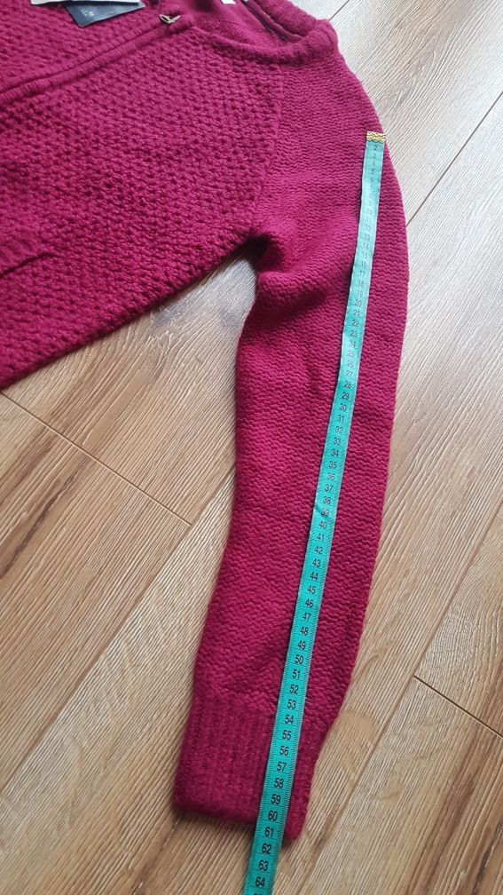 Tommy Hilfiger Sienna sweterek rozpinany na suwak 40 L damski wełna