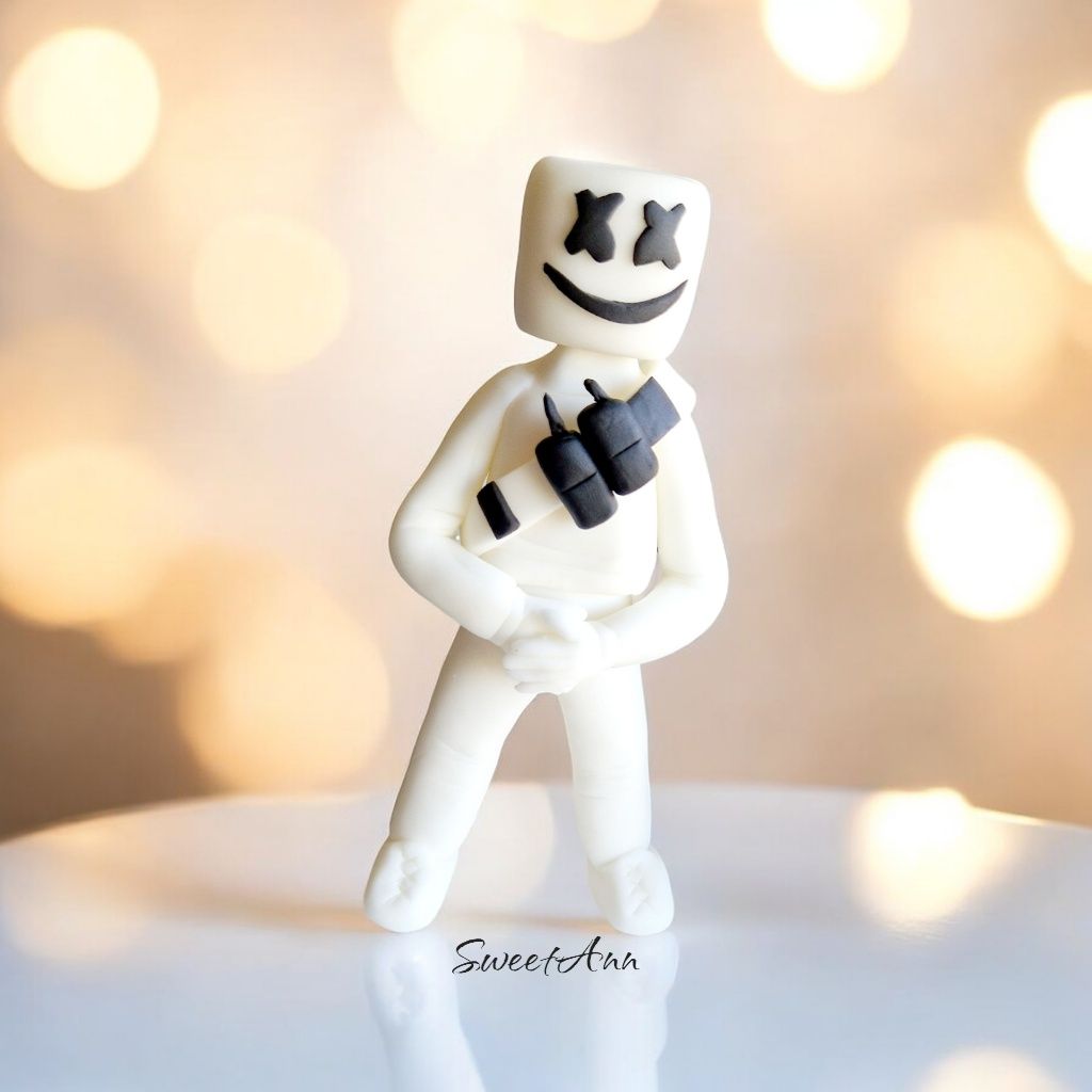 Fortnite Marshmello,  kruk, lama dekoracja na tort