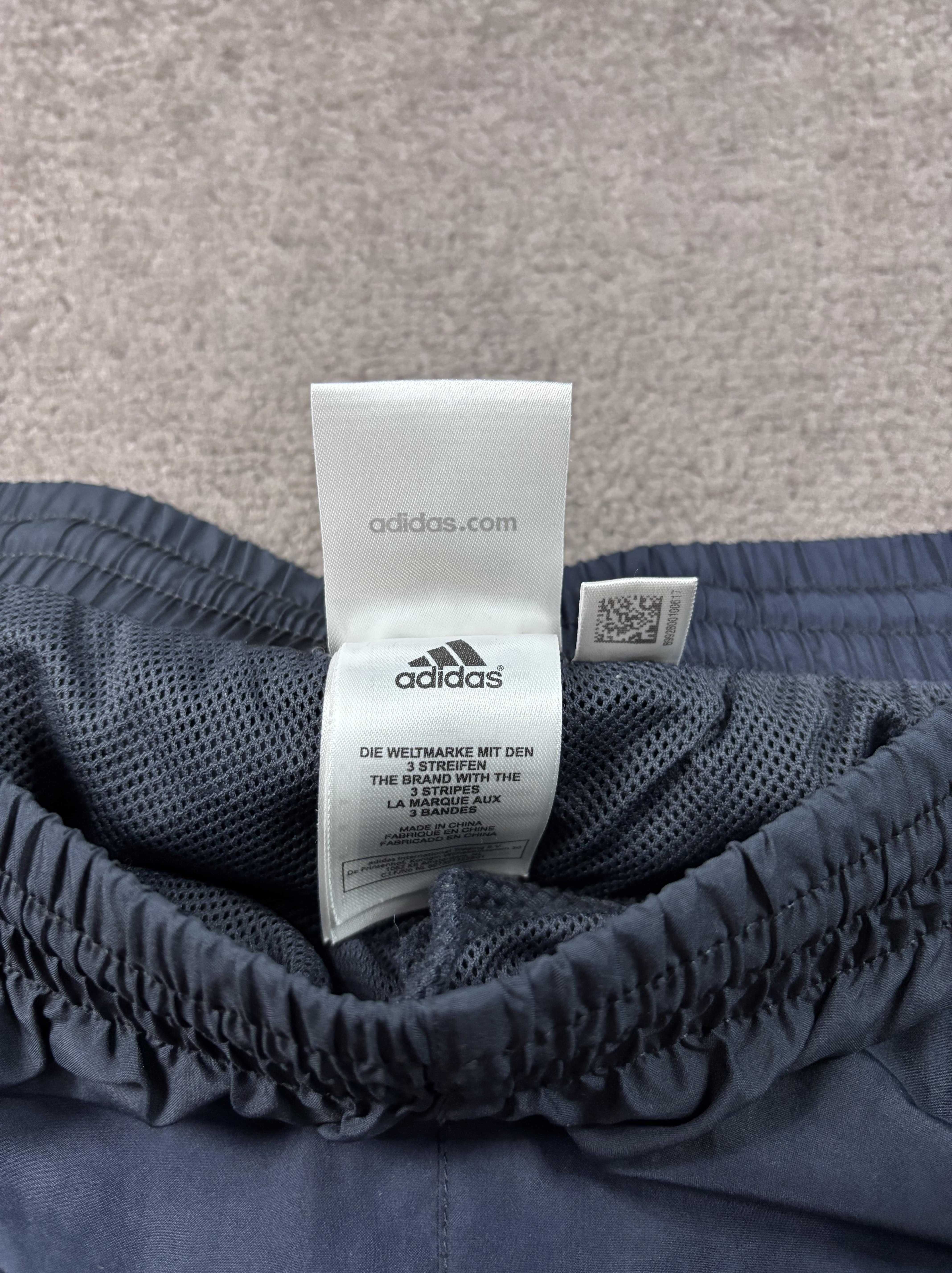 Spodnie Dresy Adidas L Granatowe Vintage Szelest Ściągacze