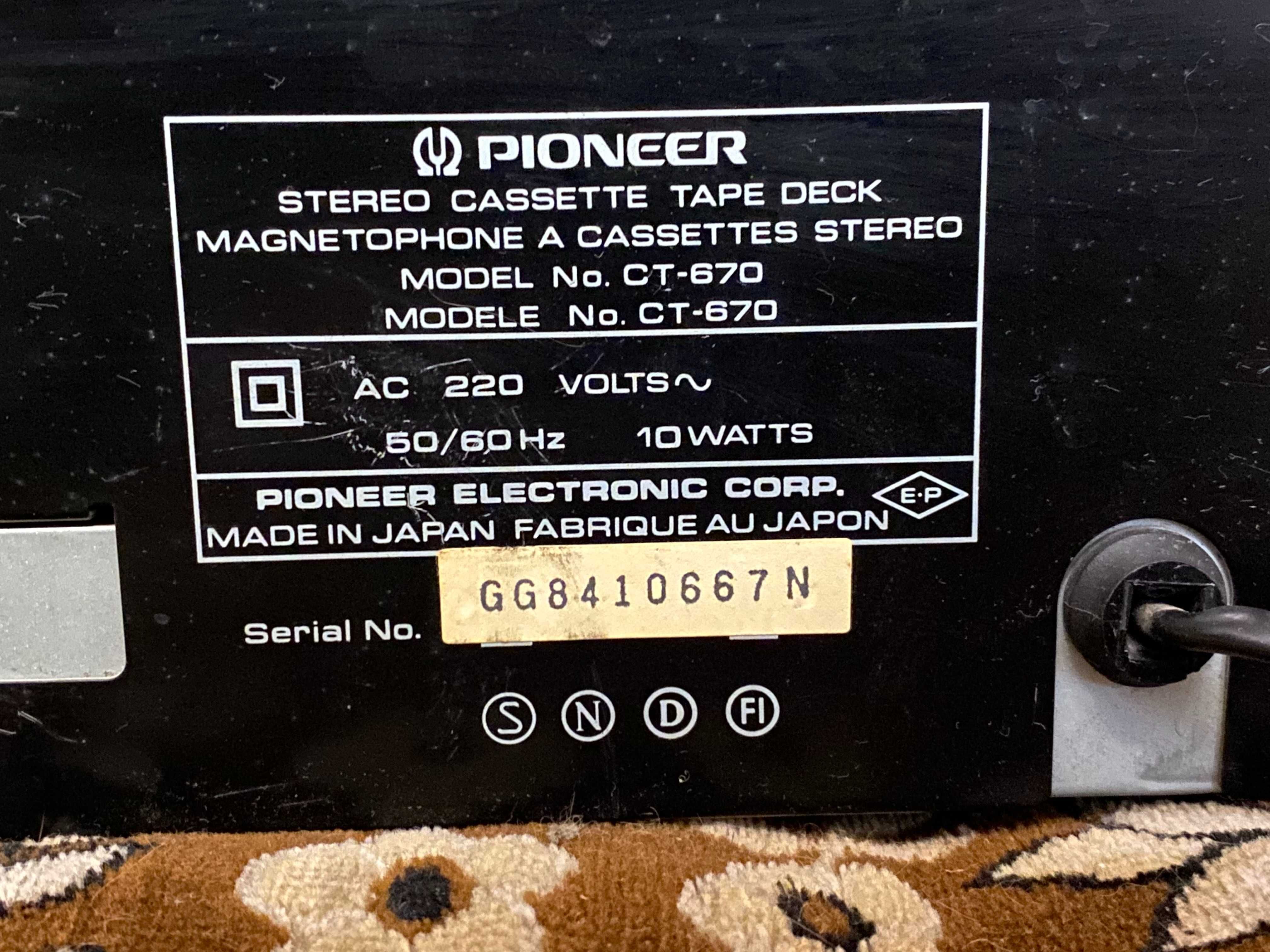 Касетна дека Pioneer CT- 670