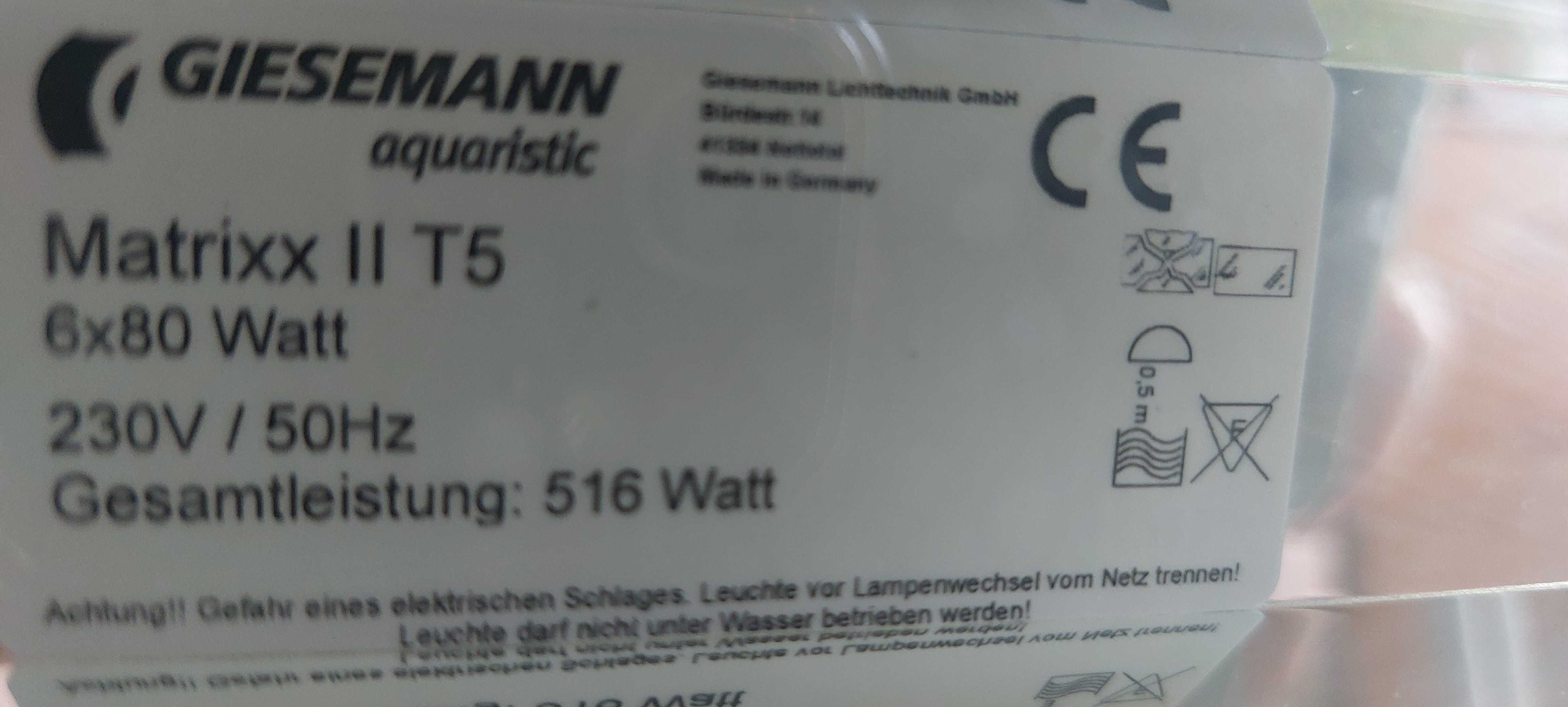 Lampa do akwarium morskiego Giesemann Matrixx T5 6x80W