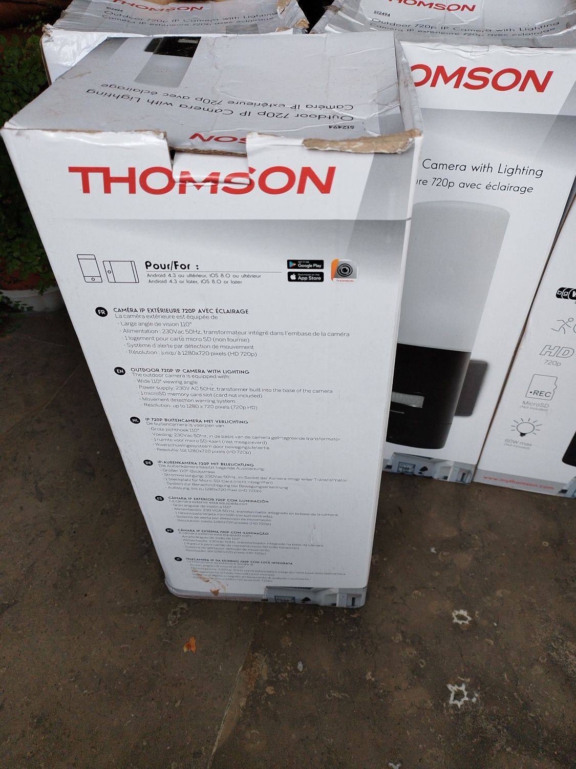 4 Thomson camera IP de exterior com iluminação
