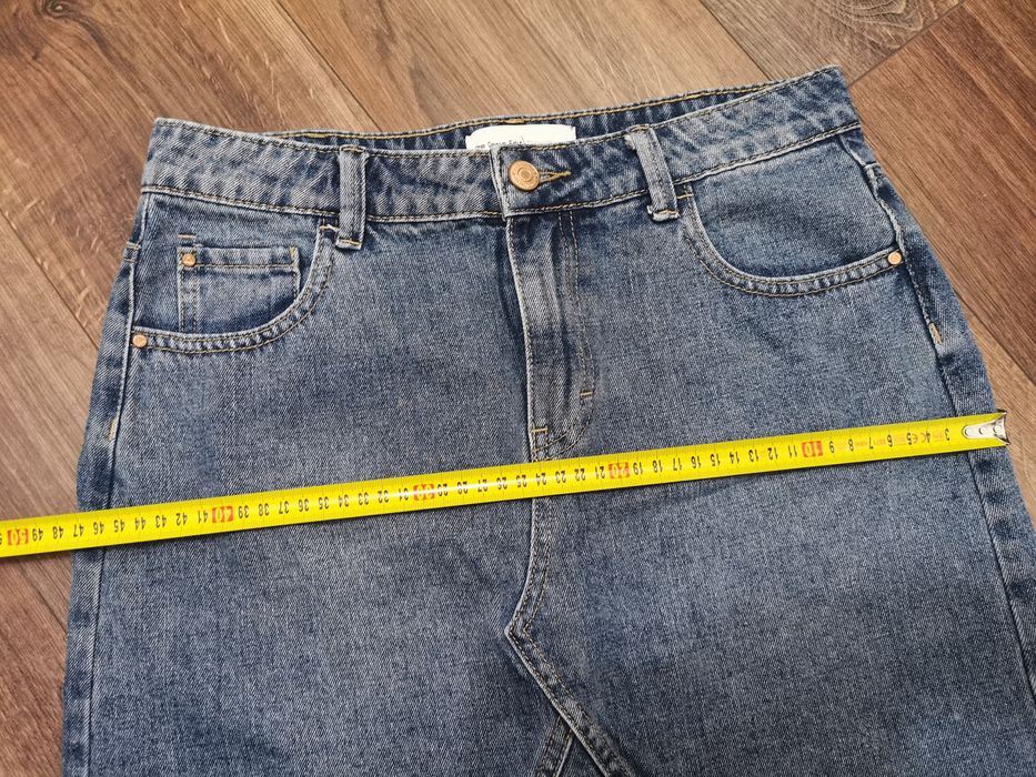 Spódnica dżinsowa spódniczka jeansowa mini trapezowa M 38