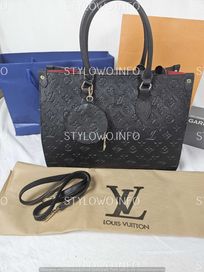 Torebka damska Louis Vuitton czarna duży kuferek monogram LV