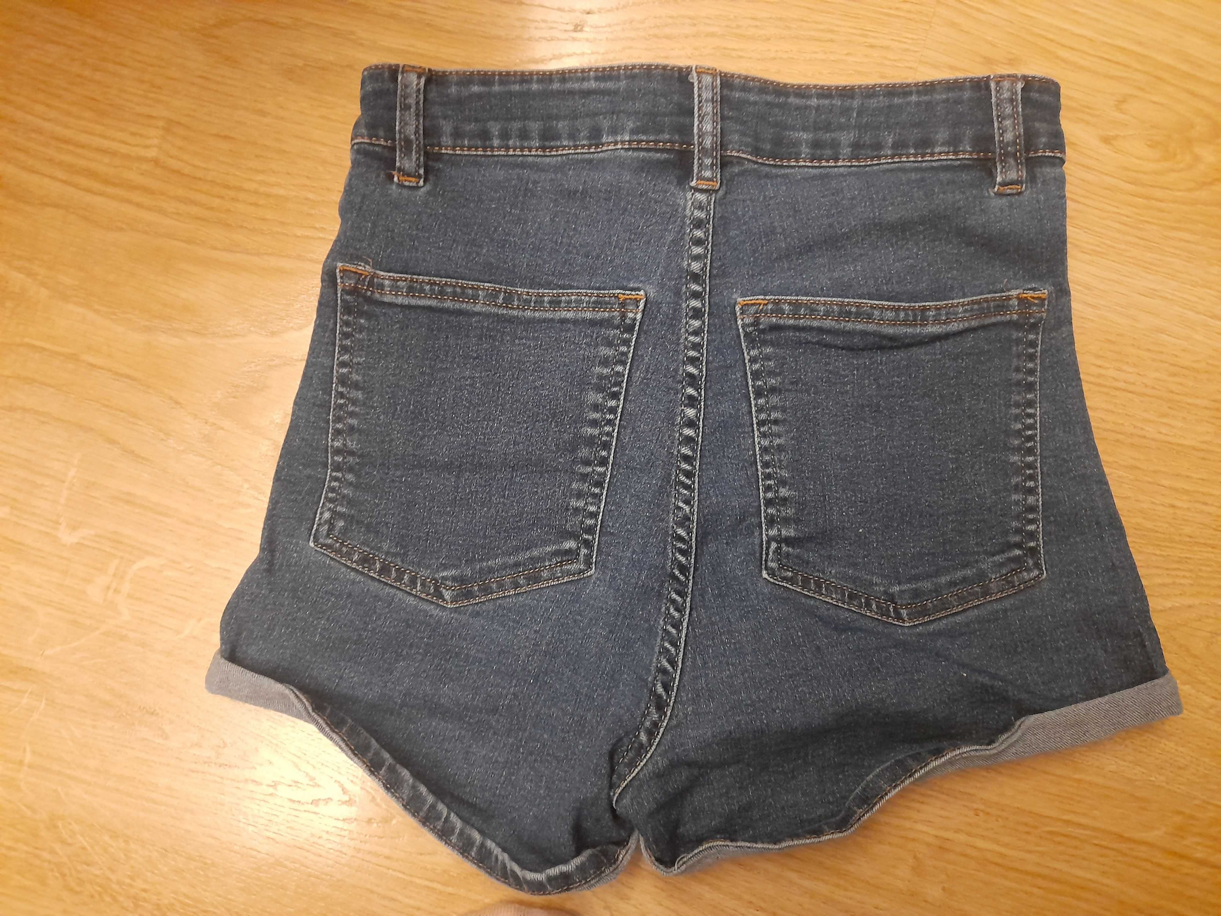 Spodenki damskie jeansowe granat  H&M rozm. 36-38