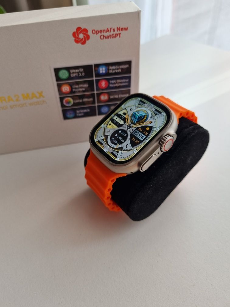 Smartwatch HK10 Ultra 3 nowy srebrna koperta