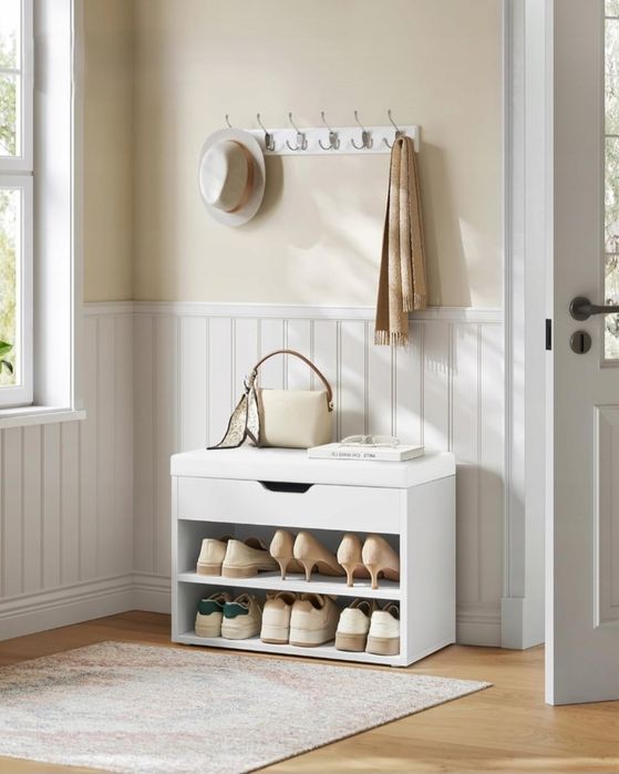 Szafka na buty z siedziskiem ławka ze schowkiem regał na buty 60x30x44